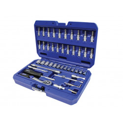 1/4in Drive Socket Set, 46 Piece