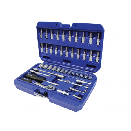 1/4in Drive Socket Set, 46 Piece
