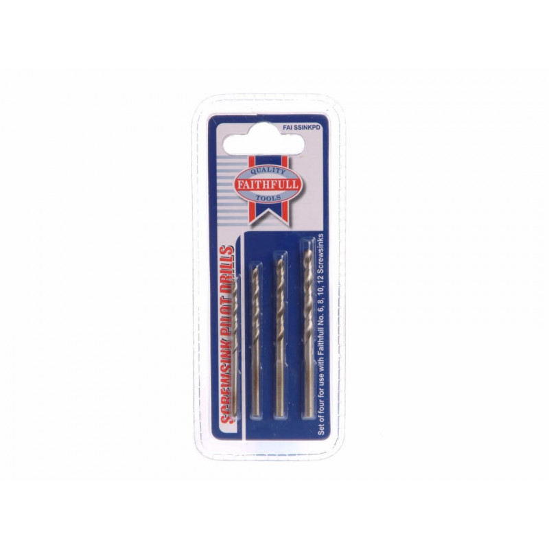 Screwsink Pilot Drill Set, 4 Piece Screwsink Pilot Drill Set, 4 Piece