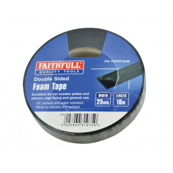 Double-Sided Foam Tape Black 25mm x 10m