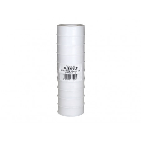 P.T.F.E Tape 12mm x 12m White (Pack 10)