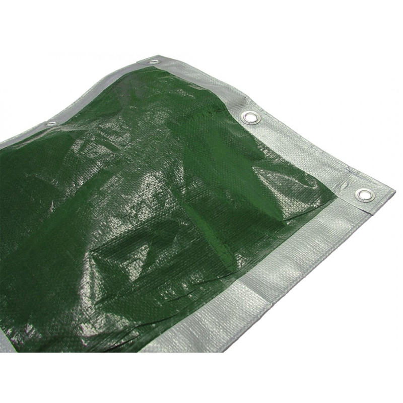 Tarpaulin Green/Silver 3.6 x 2.7m (12 x 9ft) 80gsm Tarpaulin Green/Silver 3.6 x 2.7m (12 x 9ft) 80gsm