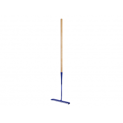 Tarmac Rake 16 Round Teeth - Wooden Handled