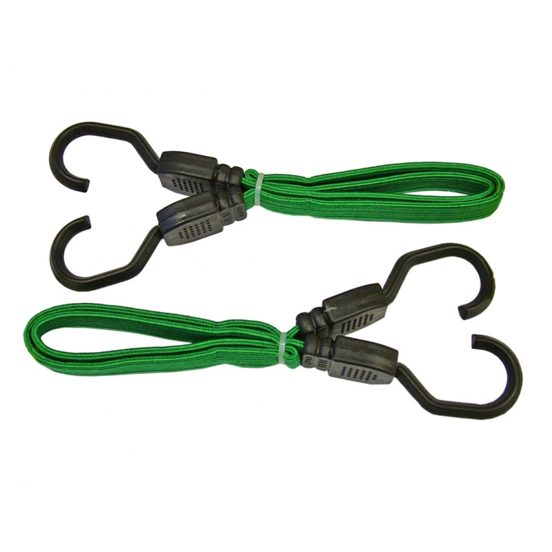Flat Bungee Cord 60cm (24in) Green 2 Piece Flat Bungee Cord 60cm (24in) Green 2 Piece