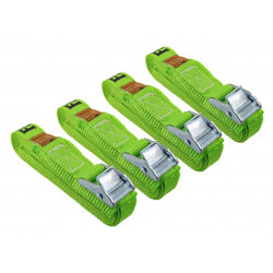 Cam Buckle Tie-Downs 5m x 25mm, 4 Piece