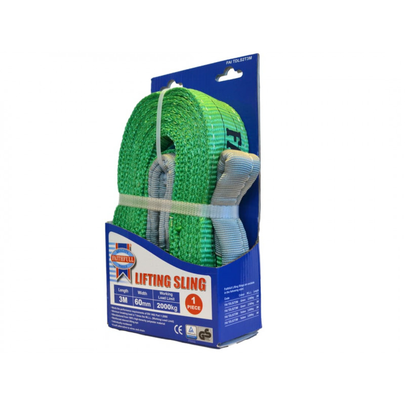 Lifting Sling Green 2 Tonne 60mm x 3m Lifting Sling Green 2 Tonne 60mm x 3m