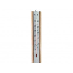 Thermometer Wall Beech Silver 200mm