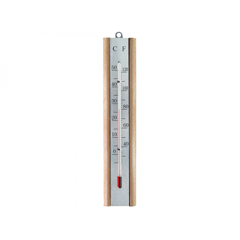 Thermometer Wall Beech Silver 200mm Thermometer Wall Beech Silver 200mm