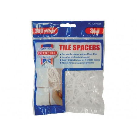 Tile Spacer Long Leg 3mm (Bag 250)