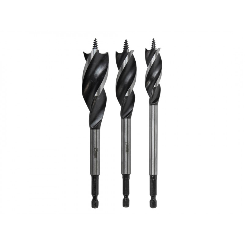 Tri-Point Speed Auger Bit Set, 3 Piece Tri-Point Speed Auger Bit Set, 3 Piece