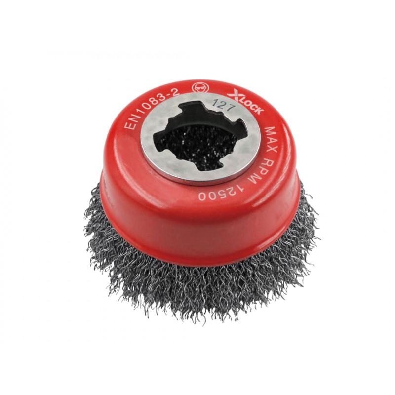 X-LOCK Wire Cup Brush 75mm M14x2, 0.30mm Steel Wire