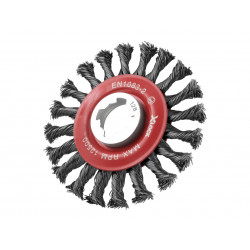 X-LOCK Conical Wire Brush 115mm M14x2, 0.50mm Steel Wire