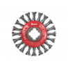 X-LOCK Conical Wire Brush 115mm M14x2, 0.50mm Steel Wire