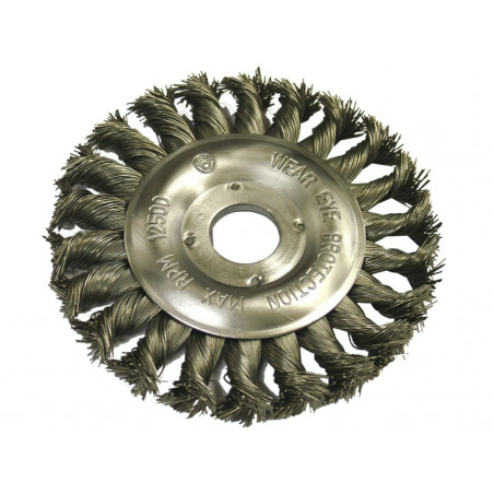 Circular Wire Brush 125 x 12mm 22.2mm Bore, 0.50mm Wire