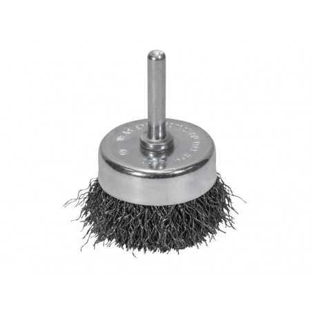 Wire Cup Brush 50mm x 6mm Shank, 0.30mm Wire