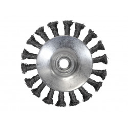 Conical Wire Brush 100mm M14x2 Bore, 0.50mm Wire
