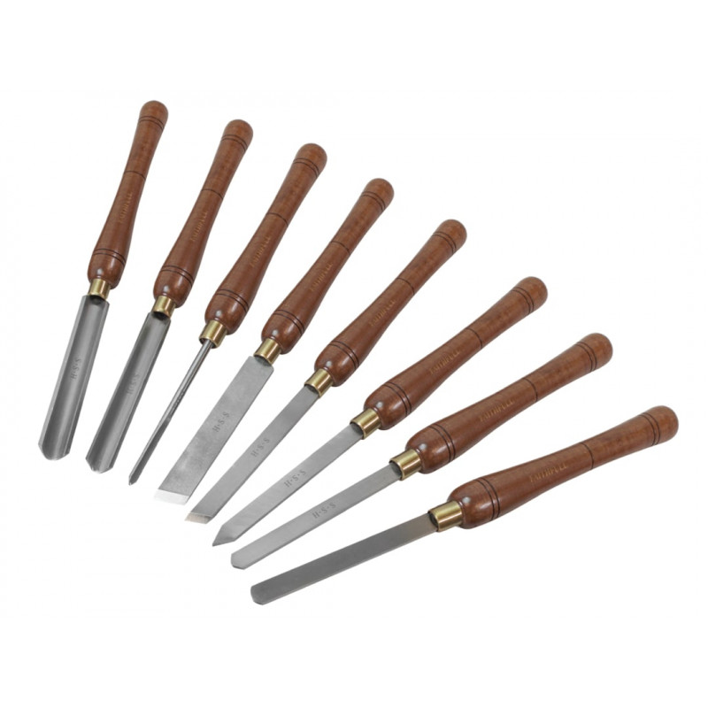 HSS Turning Chisel Wooden Boxed Set, 8 Piece HSS Turning Chisel Wooden Boxed Set, 8 Piece