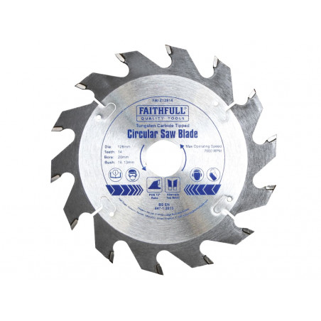 TCT Circular Saw Blade 128 x 20mm x 14T POS
