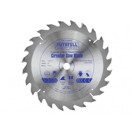 TCT Cordless Trimsaw Blade 136 x 10mm x 24T POS