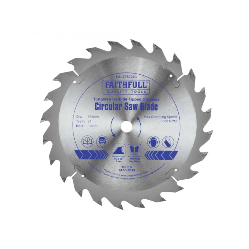 TCT Cordless Trimsaw Blade 150 x 10mm x 24T POS TCT Cordless Trimsaw Blade 150 x 10mm x 24T POS