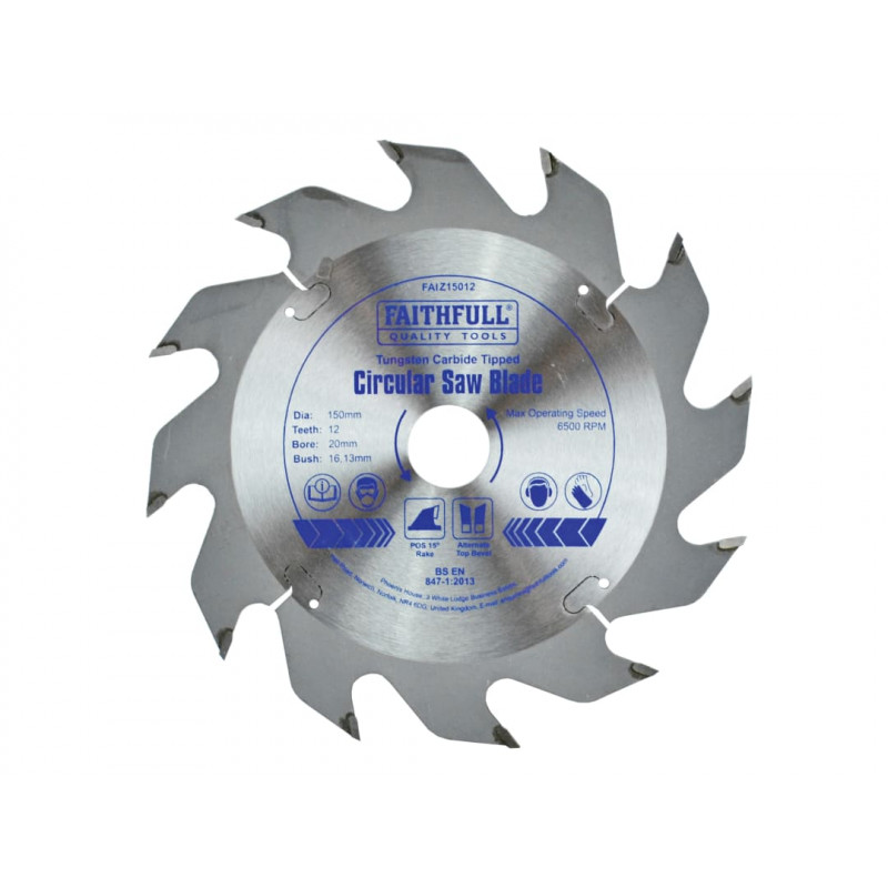 TCT Circular Saw Blade 150 x 20mm x 12T POS TCT Circular Saw Blade 150 x 20mm x 12T POS