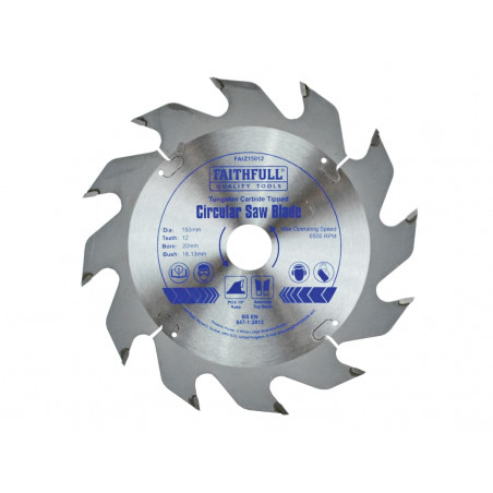 TCT Circular Saw Blade 150 x 20mm x 12T POS