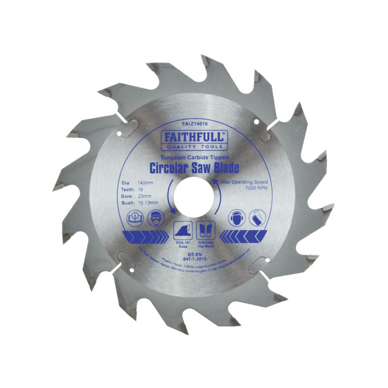 TCT Circular Saw Blade 140 x 20mm x 16T POS TCT Circular Saw Blade 140 x 20mm x 16T POS