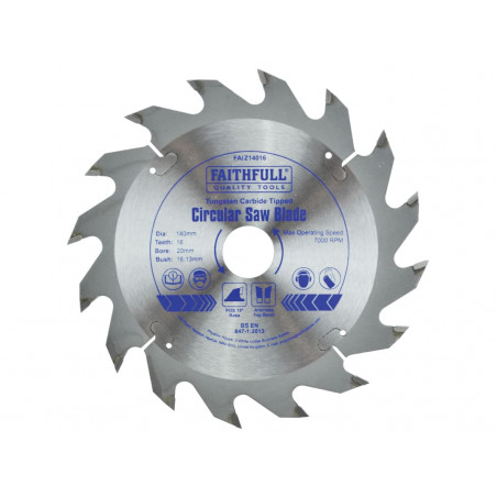 TCT Circular Saw Blade 140 x 20mm x 16T POS