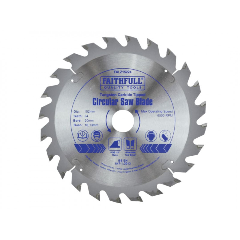 TCT Circular Saw Blade 152 x 20mm x 24T POS TCT Circular Saw Blade 152 x 20mm x 24T POS