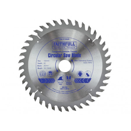 TCT Circular Saw Blade 150 x 20mm x 40T POS