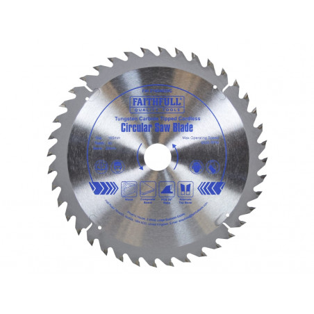 TCT Cordless Trimsaw Blade 165 x 20mm x 40T POS