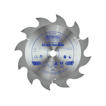 TCT Circular Saw Blade 190 x 16mm x 12T POS