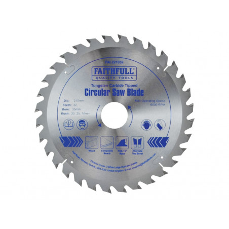 TCT Circular Saw Blade 210 x 35mm x 32T POS