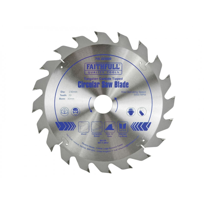 TCT Circular Saw Blade 230 x 30mm x 20T POS TCT Circular Saw Blade 230 x 30mm x 20T POS