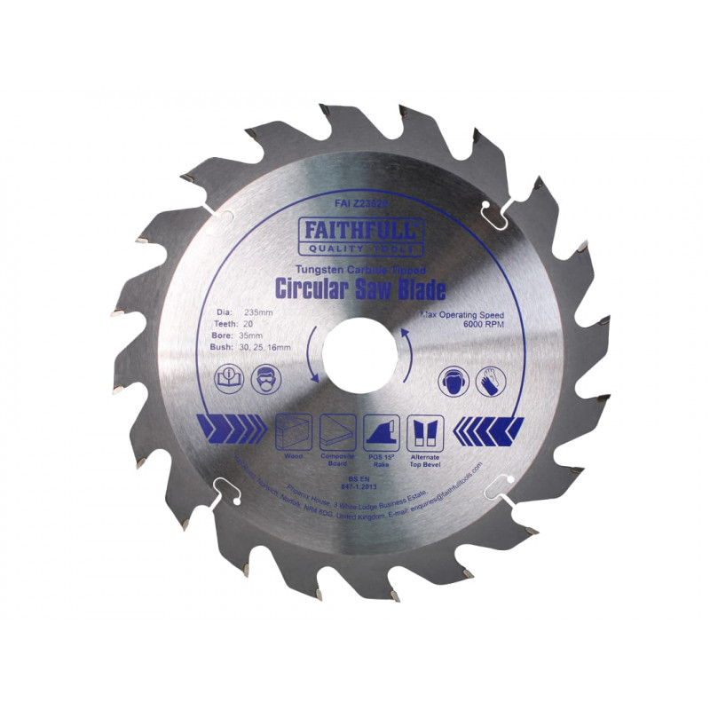 TCT Circular Saw Blade 235 x 35mm x 20T POS TCT Circular Saw Blade 235 x 35mm x 20T POS