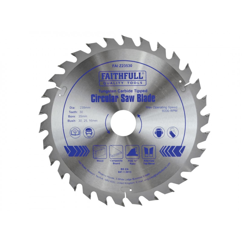 TCT Circular Saw Blade 235 x 35mm x 30T POS TCT Circular Saw Blade 235 x 35mm x 30T POS