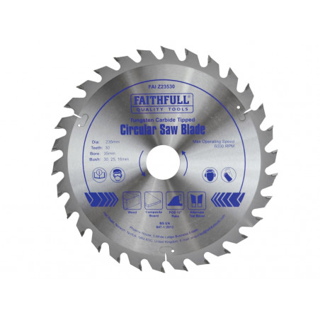 TCT Circular Saw Blade 235 x 35mm x 30T POS