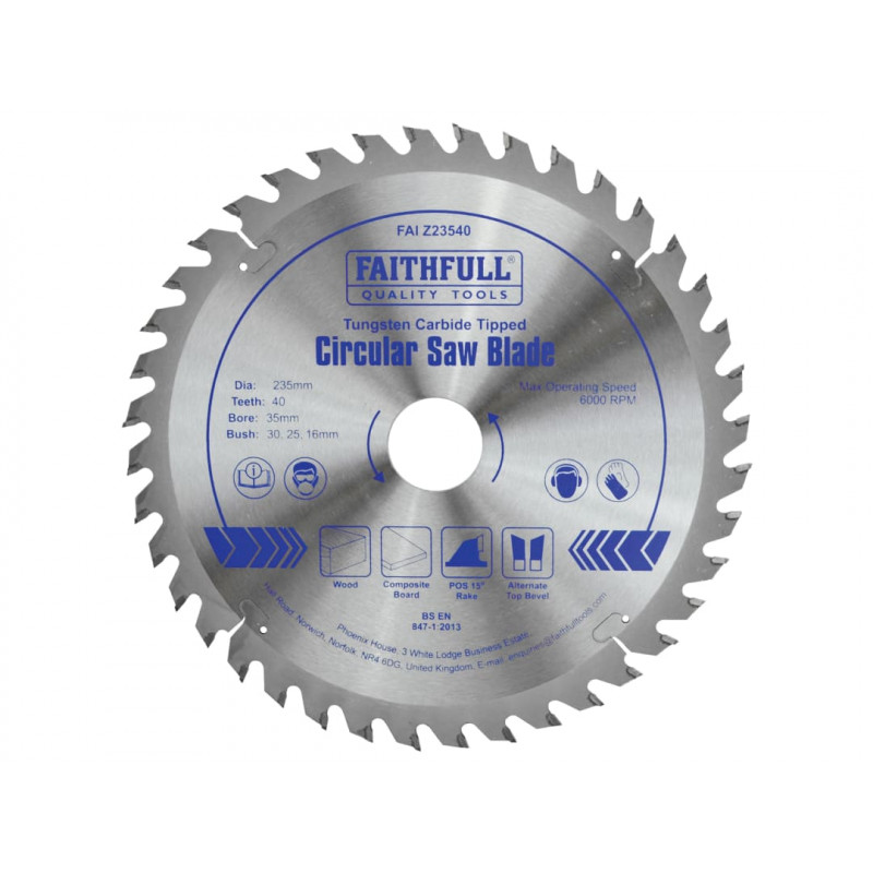 TCT Circular Saw Blade 235 x 35mm x 40T POS TCT Circular Saw Blade 235 x 35mm x 40T POS