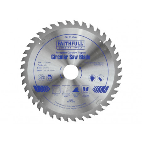 TCT Circular Saw Blade 235 x 35mm x 40T POS