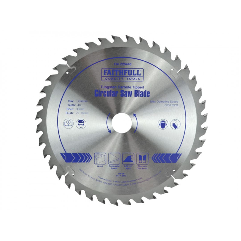 TCT Circular Saw Blade 254 x 30mm x 40T POS TCT Circular Saw Blade 254 x 30mm x 40T POS
