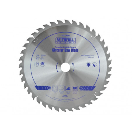 TCT Circular Saw Blade 300 x 30mm x 40T POS