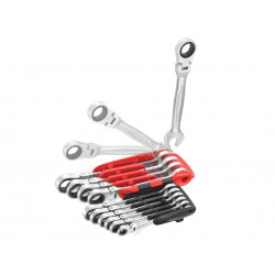 467BF.JP10PB Ratchet Combination Flexi Wrench Set, 10 Piece