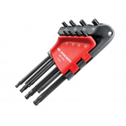 Long Metric Head TORX Hex Key Set of 8 (TX10-TX45)