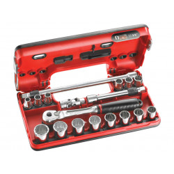 3/8in Drive Socket Detection Box Socket Set, 18 Piece