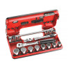 3/8in Drive Socket Detection Box Socket Set, 18 Piece