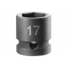 6-Point Stubby Impact Socket 1/2in Drive 17mm