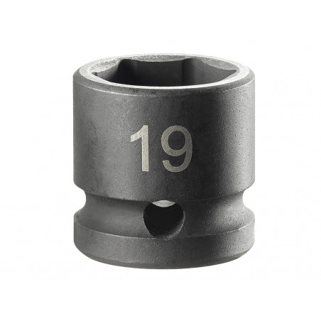 6-Point Stubby Impact Socket 1/2in Drive 19mm