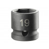 6-Point Stubby Impact Socket 1/2in Drive 19mm