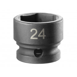 6-Point Stubby Impact Socket 1/2in Drive 24mm