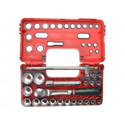 1/2in Drive 12-Point Detection Box Socket Set, 22 Piece
